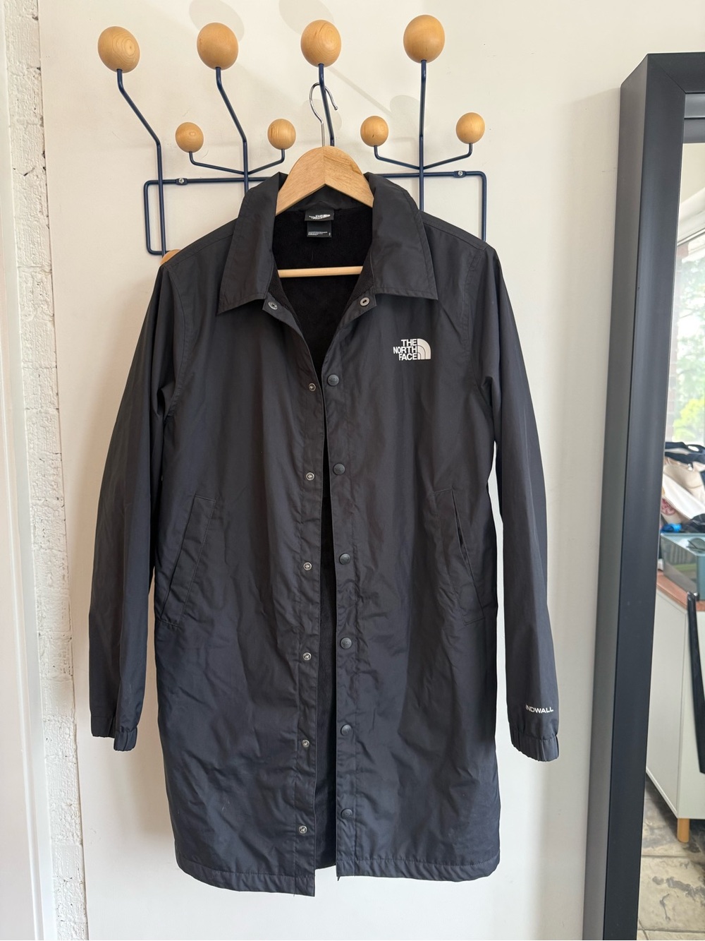 The North Face Black Long Lightweight Coach Jacket